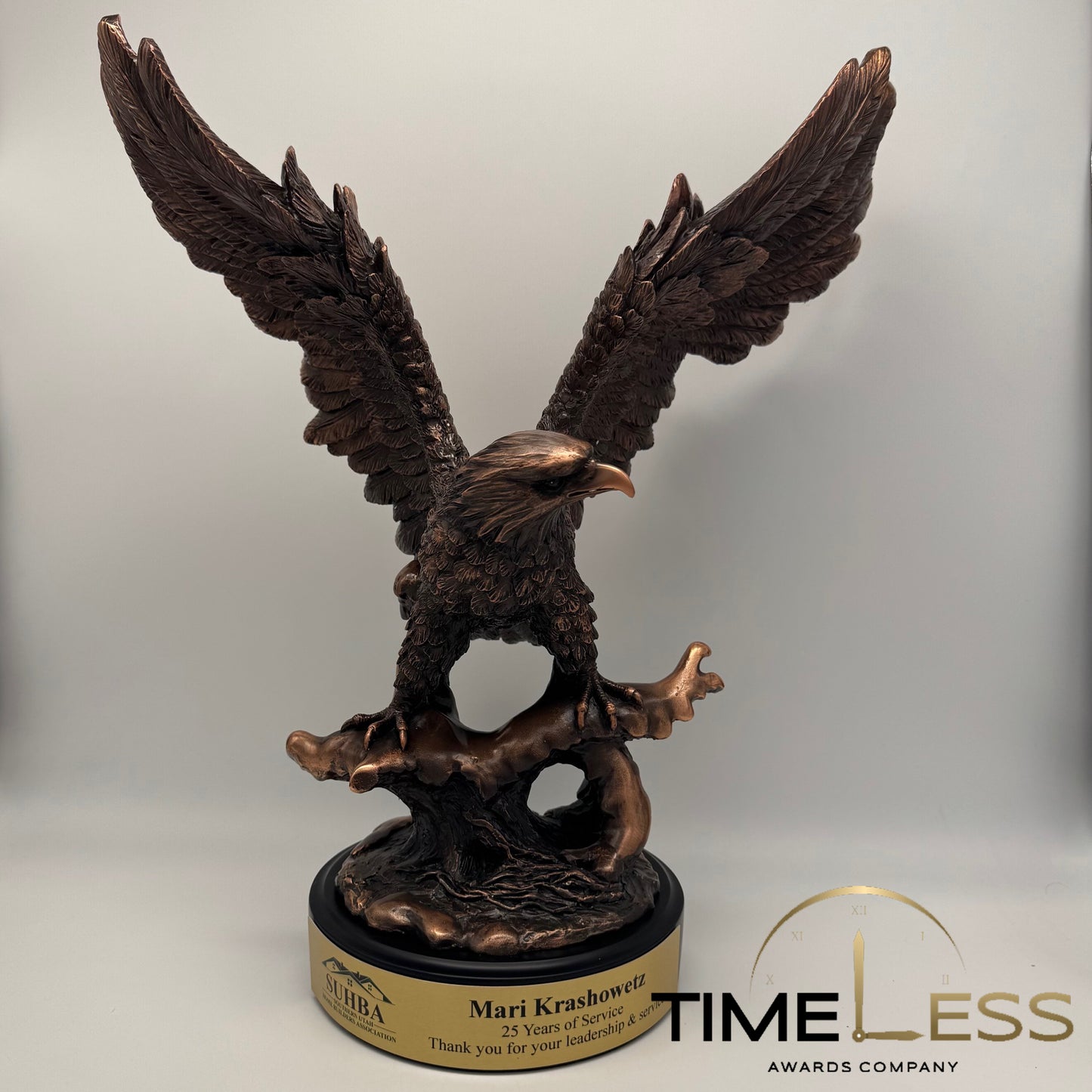 Eagle on Branch Bronze Resin Statue