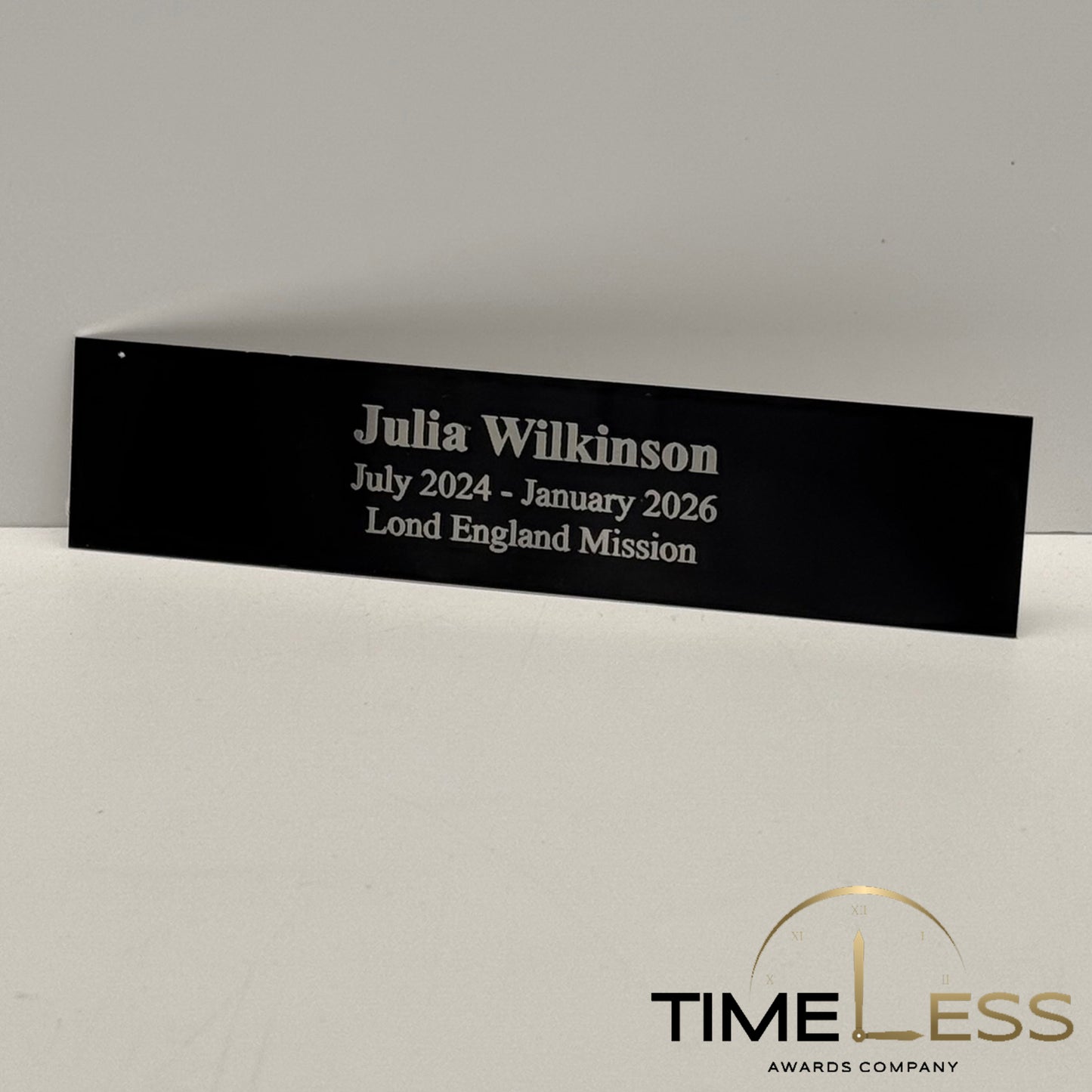 Black (Silver Engraving) Aluminum Plate