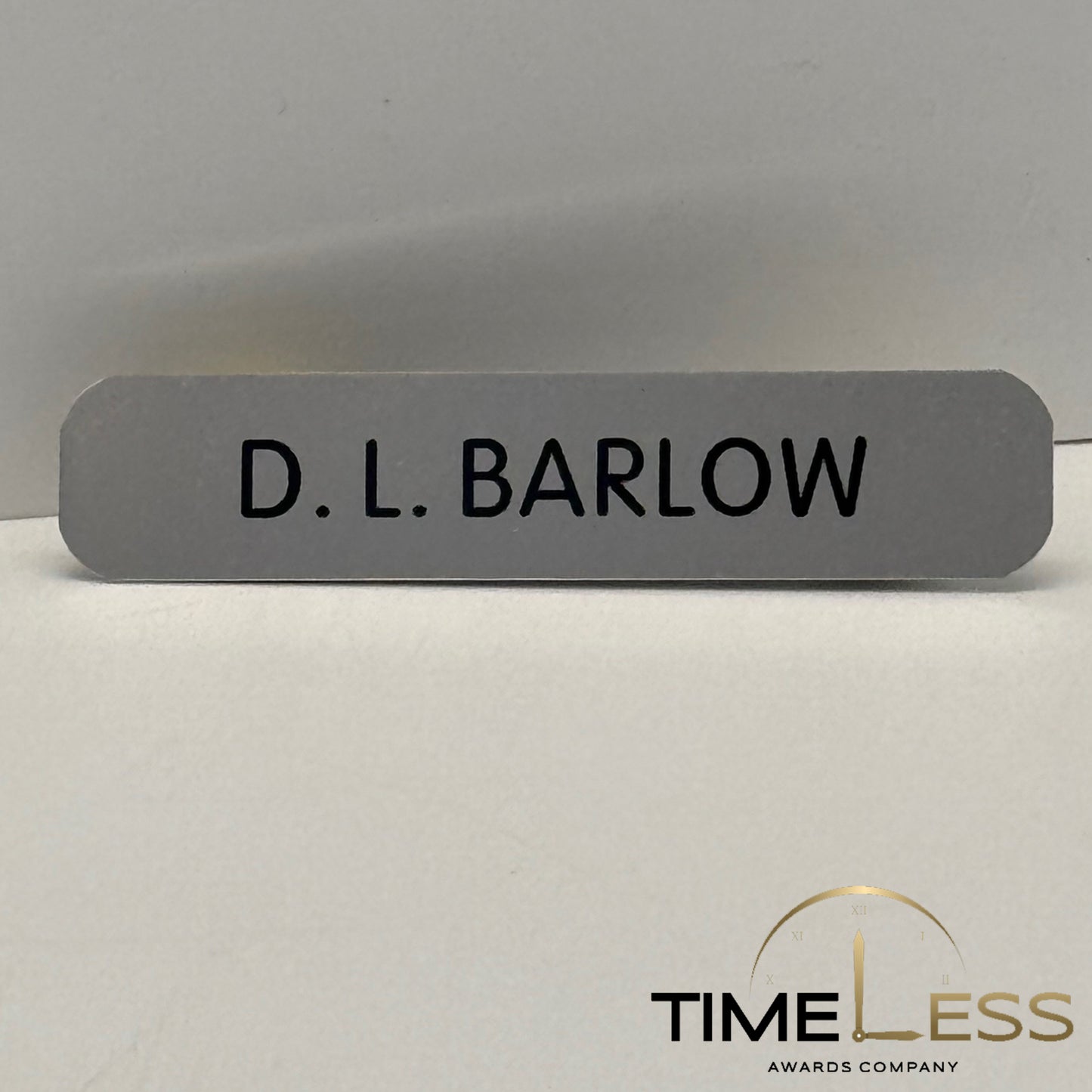 Aluminum Name Badge with Plastic Backer