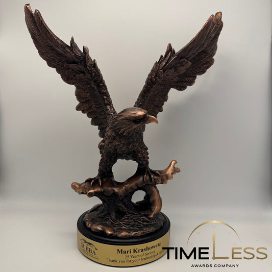 Eagle on Branch Bronze Resin Statue