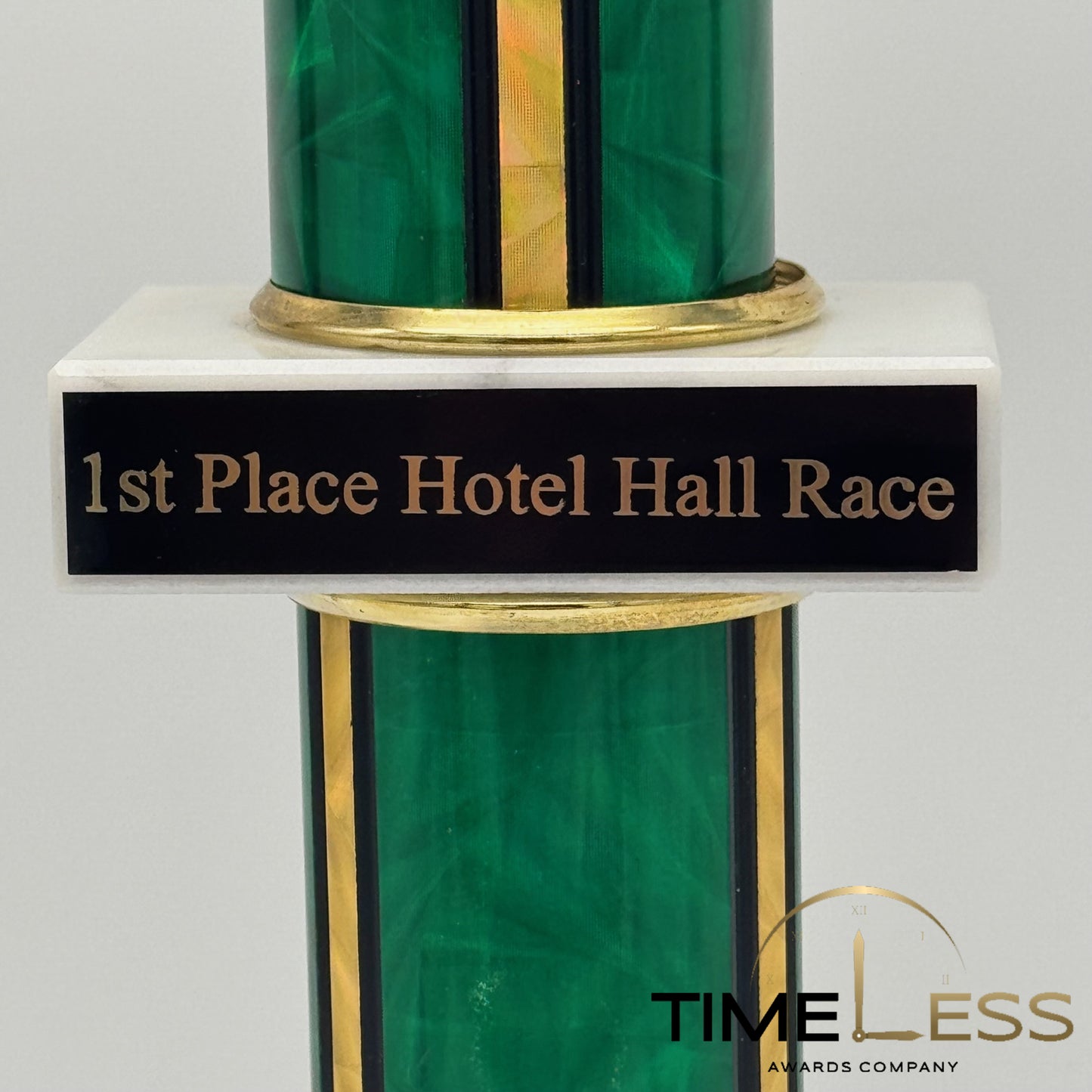Black Brass Plate (Gold Lettering)