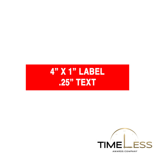 Red/White Custom Electrical Labels (6" Wide or Less)